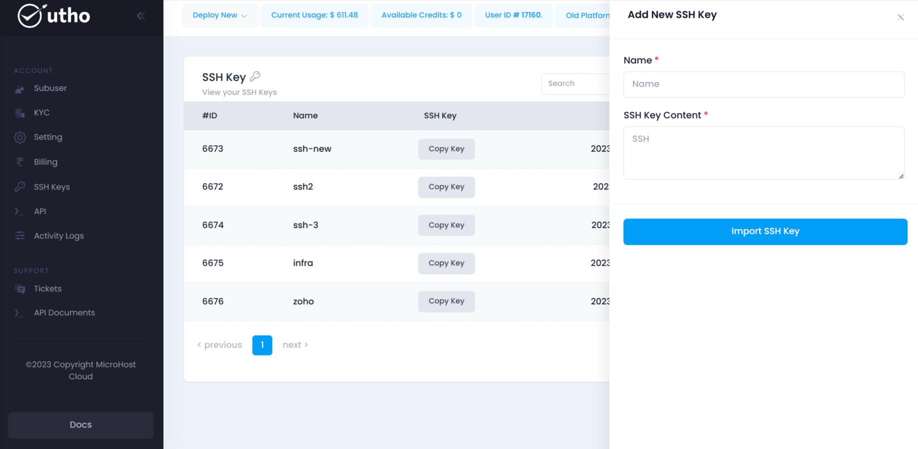 SSH-key deploy