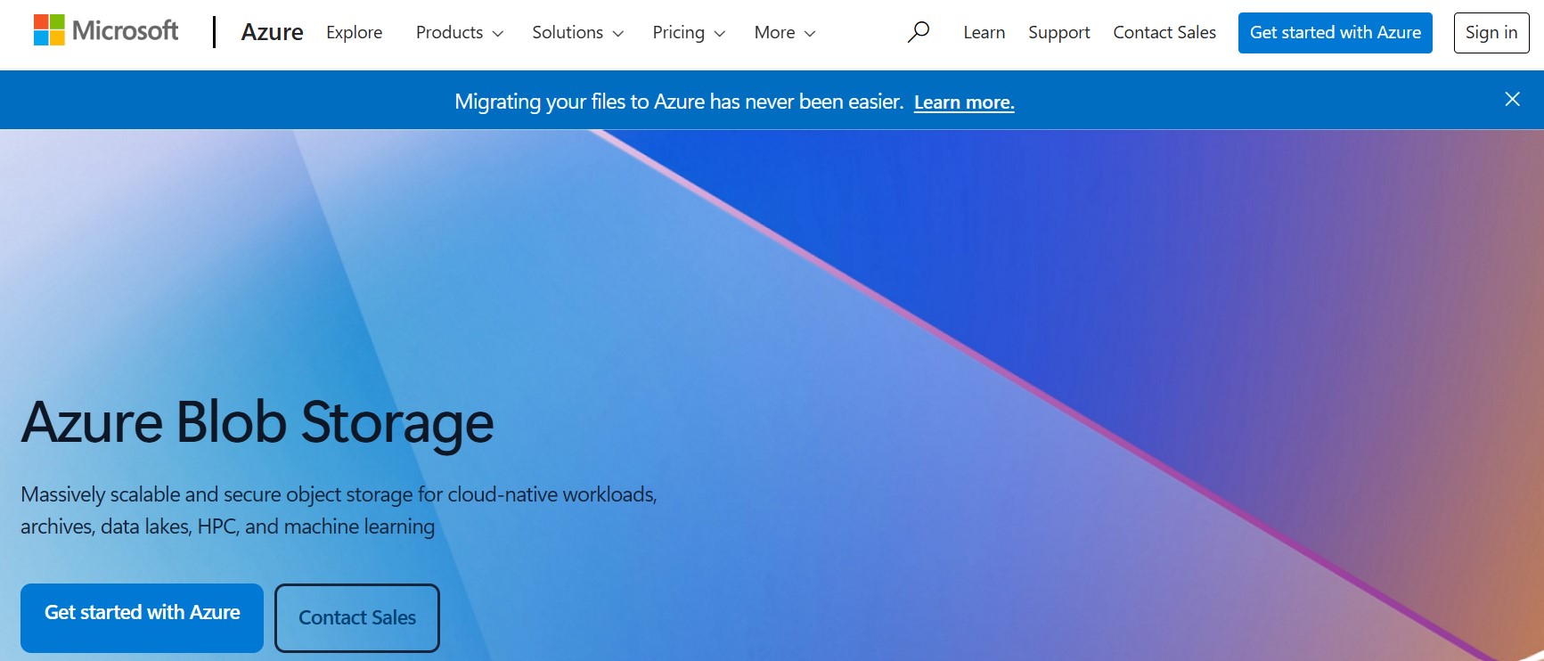 Microsoft Azure Blob Storage