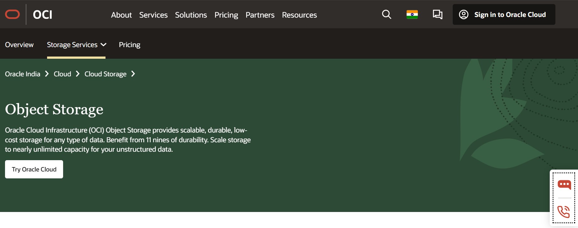 Oracle Cloud Object Storage