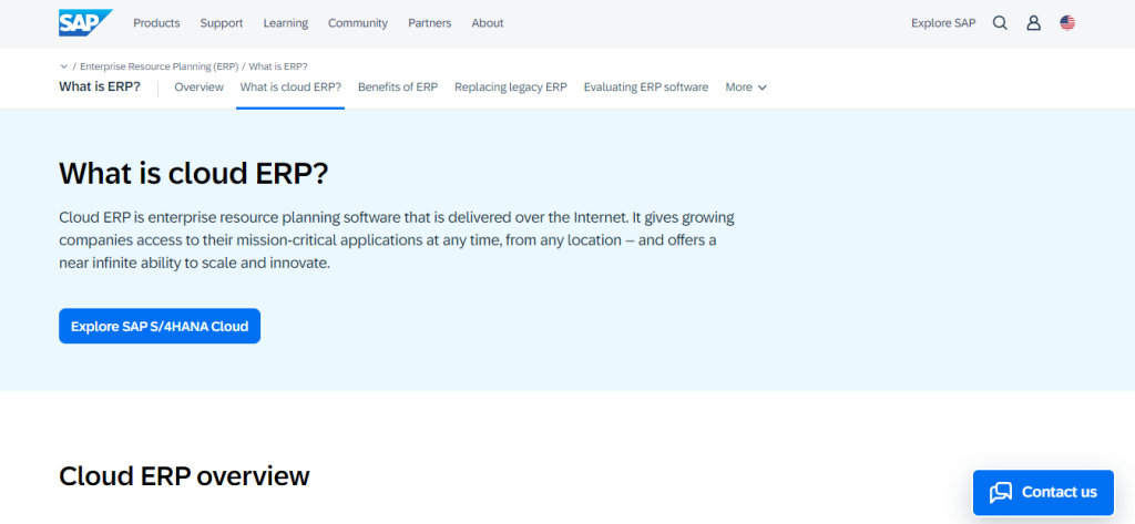 SAP Cloud ERP
