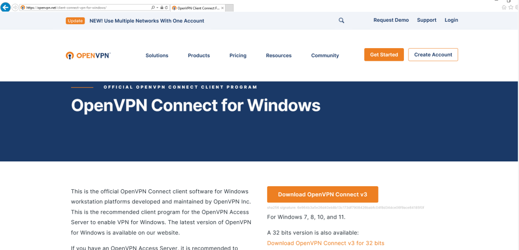Setup OpenVPN Connect in Windows