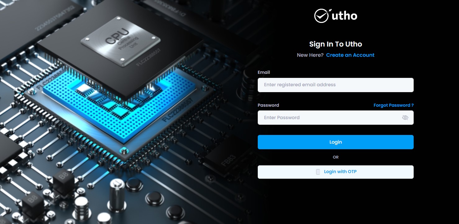 Sign in to utho dashboard