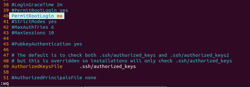 Disable the SSH Root Login in Configuration file