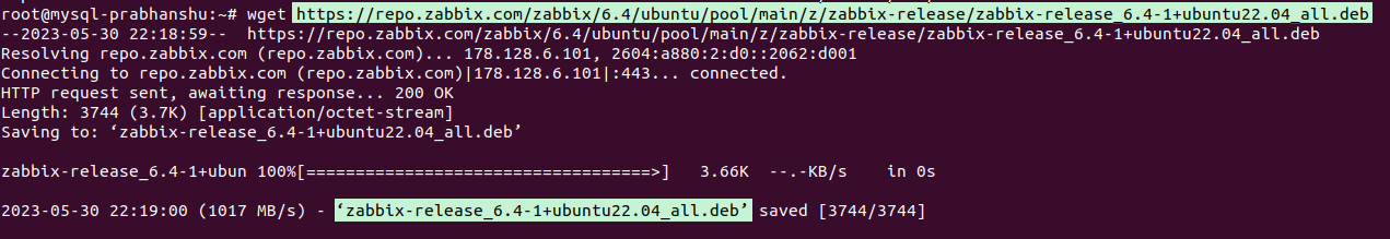Download zabbix agent repolist on ubuntu 
