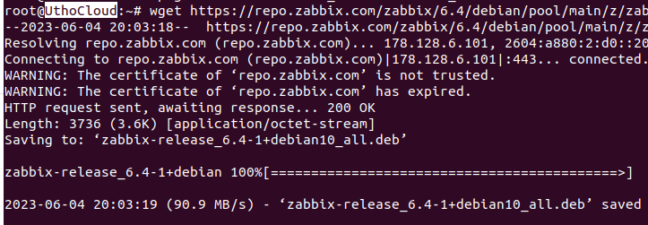 Download the Zabbix repository