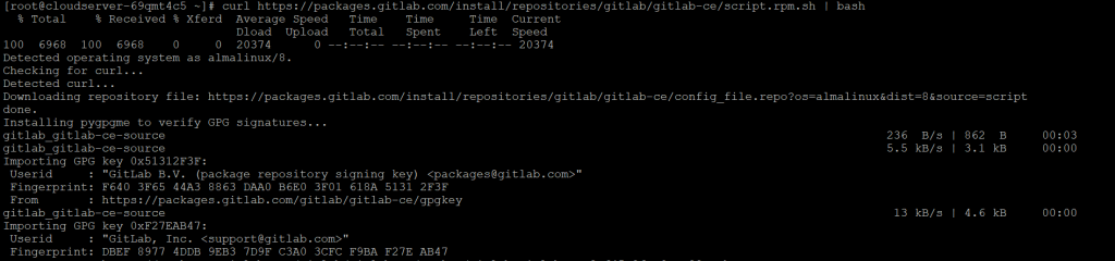 install GitLab on AlmaLinux