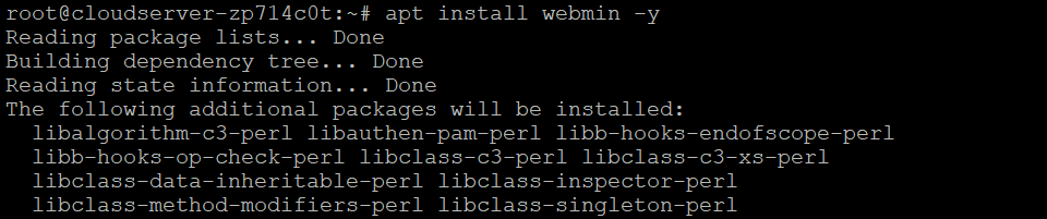 install Webmin on Debian