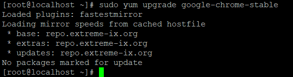 How can I update Chrome on my CentOS 7 computer?