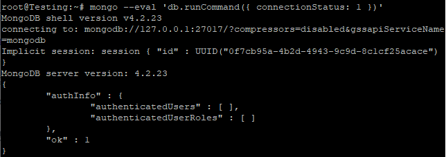 command output