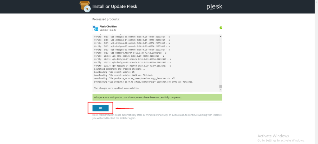 add components in Plesk