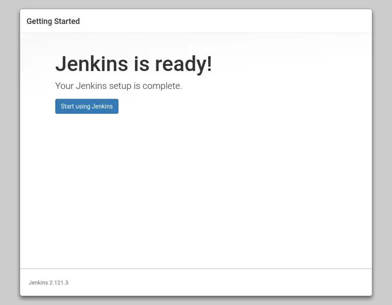 Installed Jenkins