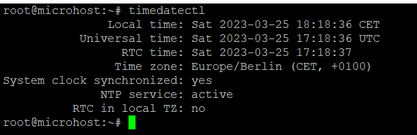 timdatectl command in linux