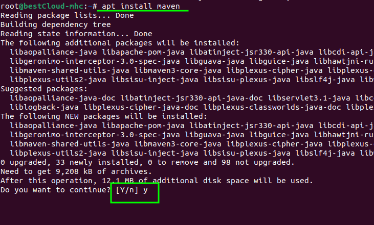 Installing maven on Debian