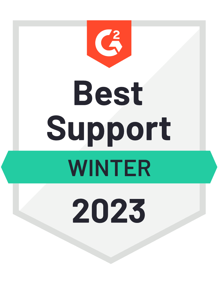 Best Support 2023 by G2