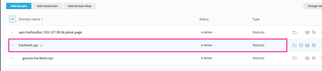 And To delete an FTP account for a certain domain, click that domain