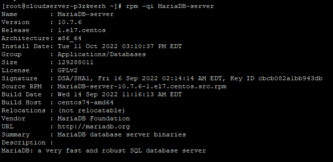 command output