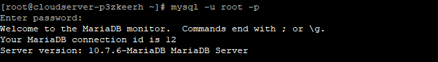 command output