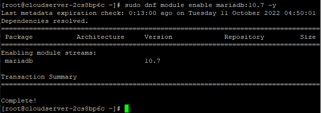 command output