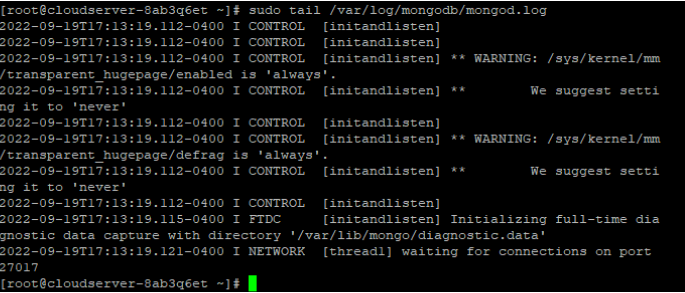 command output