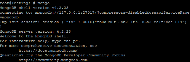 command output
