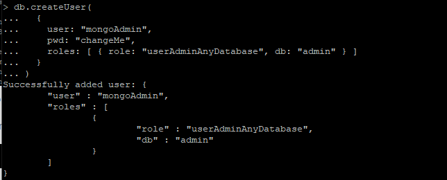 command output