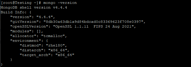 command output