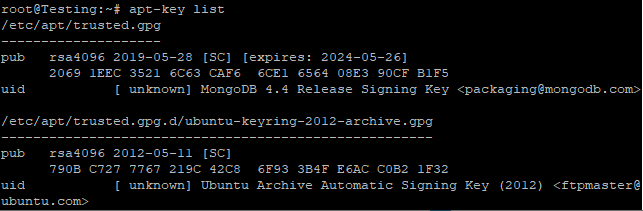 command output