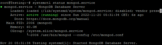command output