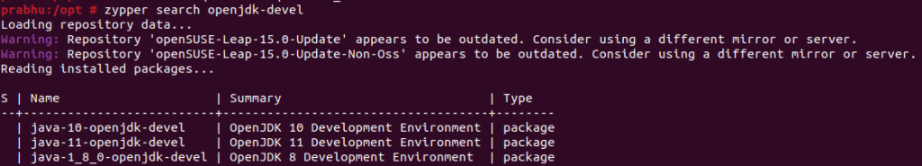 Search for packet OpenJDK