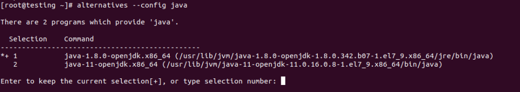 Alternatives of java version