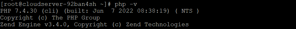 php version