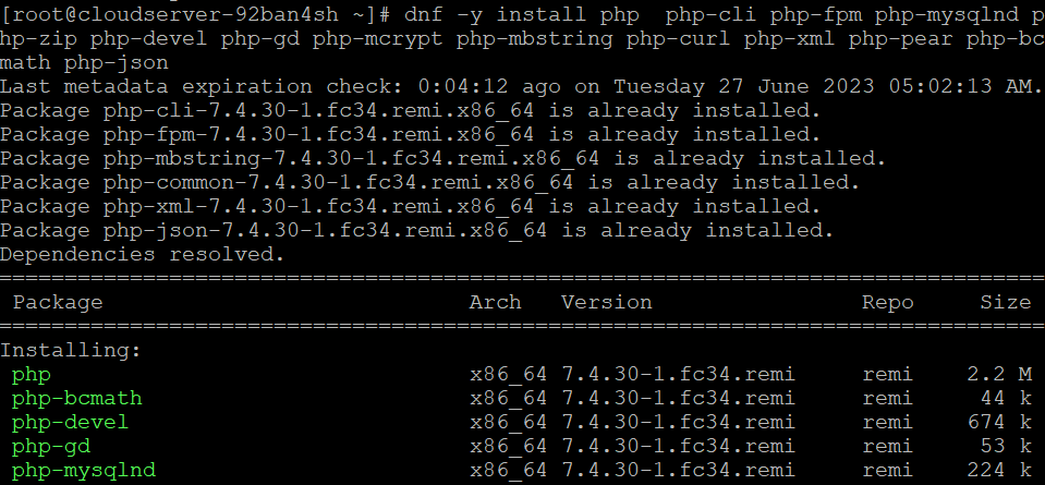 How to install PHP 7.4 on Fedora 34