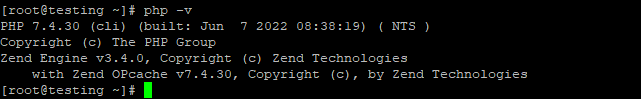 command output