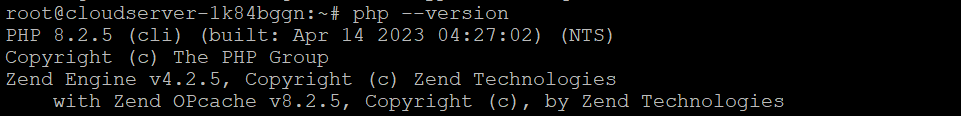 php version