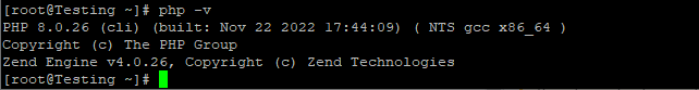 command output