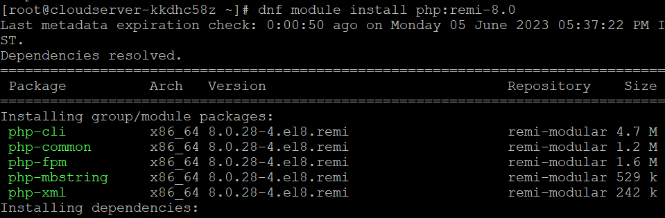 How to install PHP 8 on AlmaLinux 8