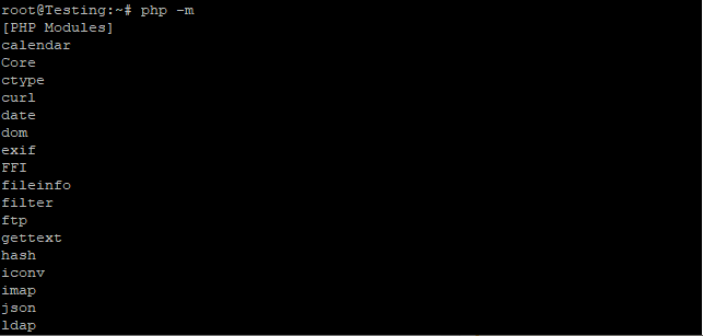 command output