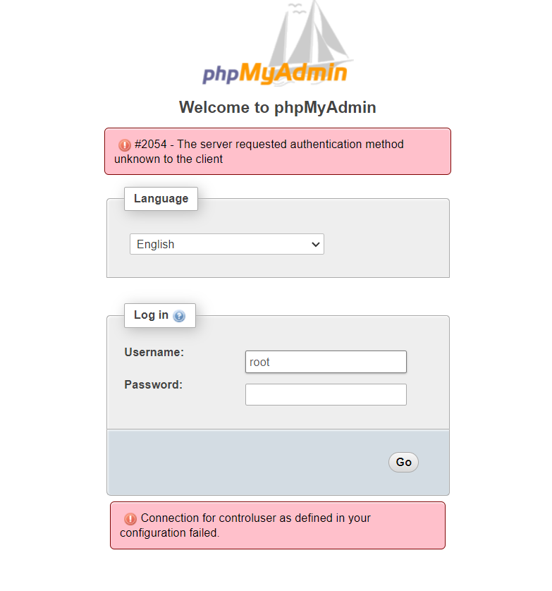 requested authentication method unknown