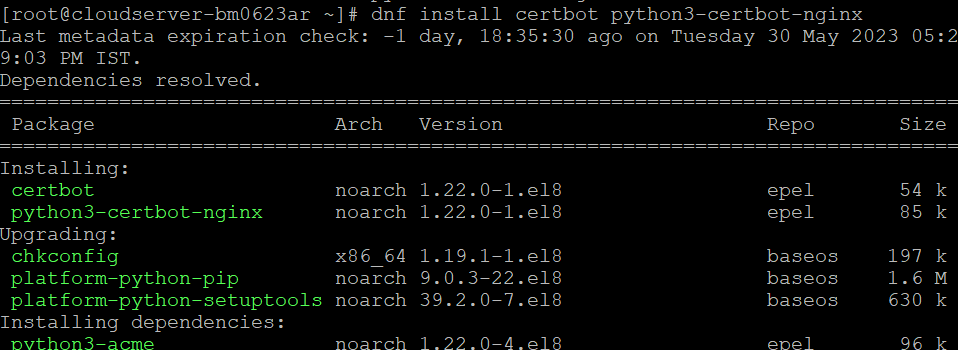 How to install Certbot on AlmaLinux 9