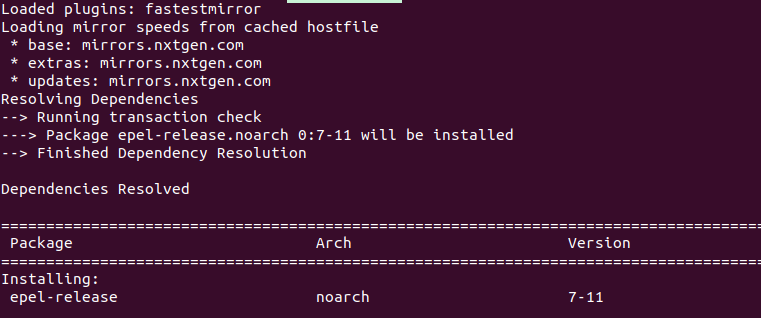Installing EPEL repo 
