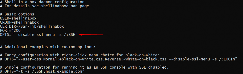 content of /etc/sysconfig/shellinaboxd