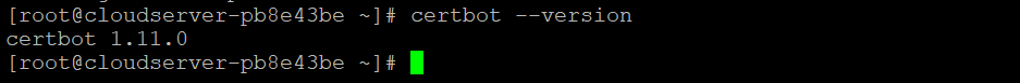 certbot version