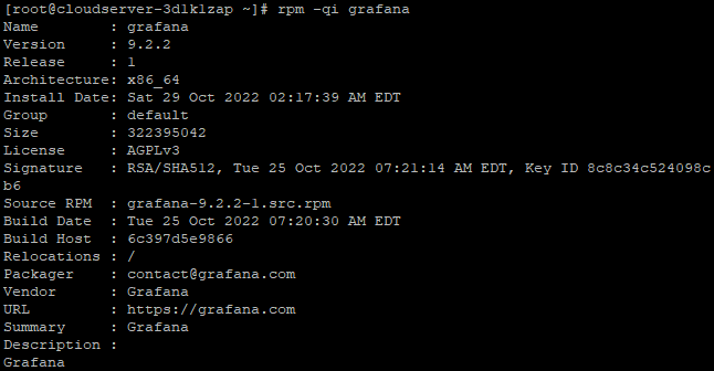 command output