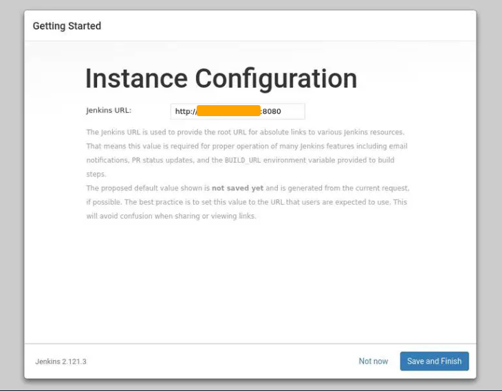 Final step of installing