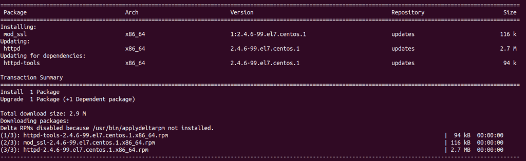 Install Http webserver
