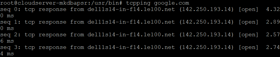 How to install tcpping on CentOS