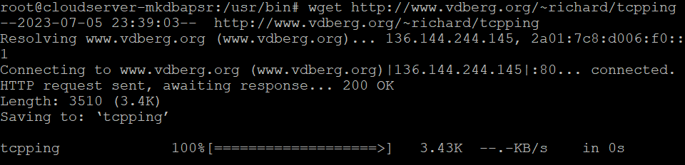 install tcpping on CentOS