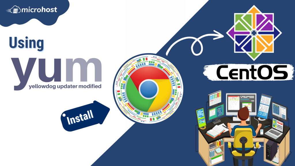 Using the yum command, install Google Chrome on CentOS 7.