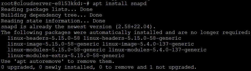 command output