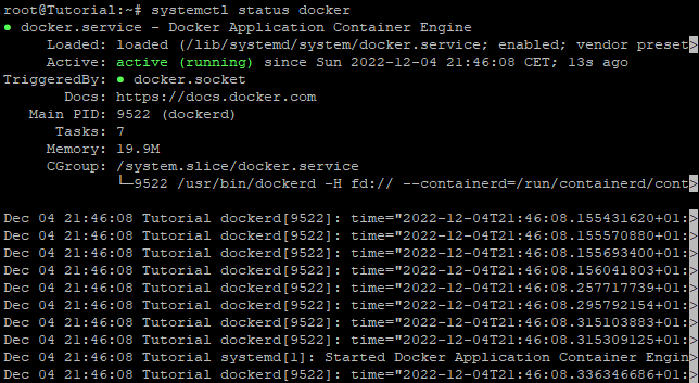 command output